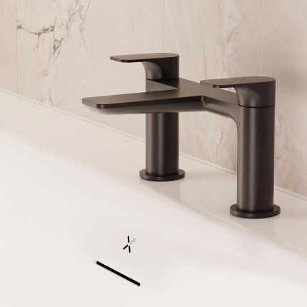 Crosswater Fuse - 2-Hole Deck Mounted Bath Filler Tap - Choice of Finish