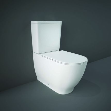 RAK Moon - Gloss White Modern Close Coupled Toilet with Soft Close Seat