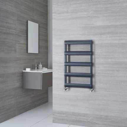 Milano Passo - Aluminium Anthracite Heated Towel Rail - Choice of Size