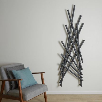 Lazzarini Way Shanghai - Anthracite Designer Radiator - 1734mm x 567mm