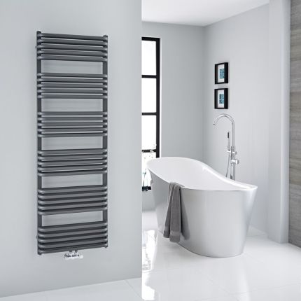 Milano Bow - D-Bar Heated Towel Rail - Choice of Size and Finish