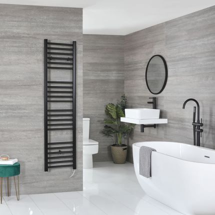 Black Electric Heated Towel Rails Stylish Towel Radiators