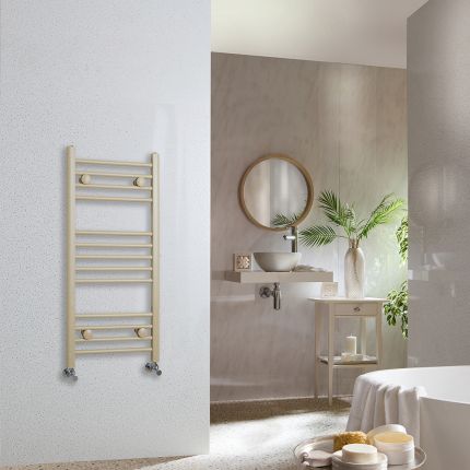 Milano Ive - Elk Brown Straight Heated Towel Rail - Choice of Size