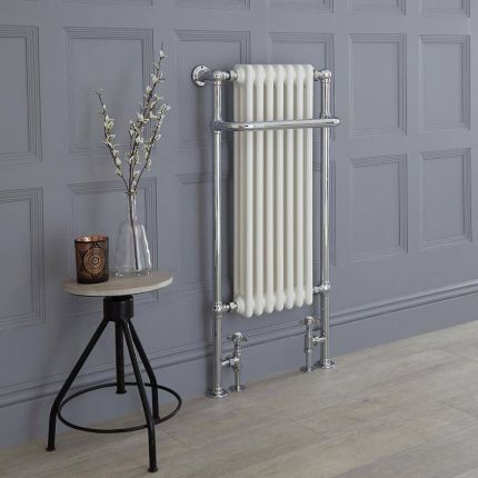 Milano Elizabeth - White Traditional Heated Towel Rail - Choice of Size