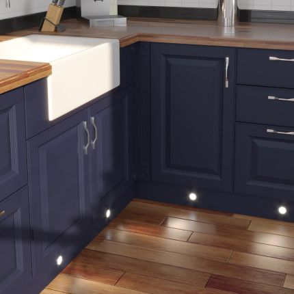 VEW Sola - IP65 Round LED Plinth Light Kit - Choice of Finish & Temperature
