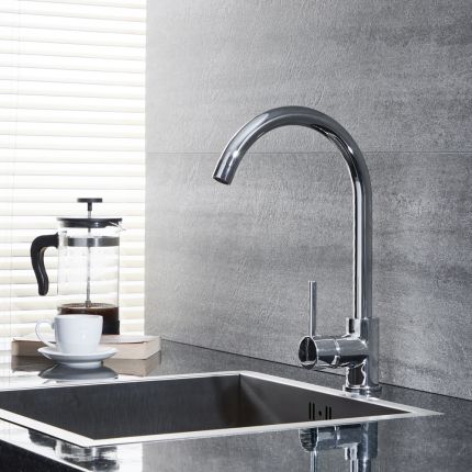 Milano - Modern Kitchen Mixer Tap with Swivel Spout - Choice of finish
