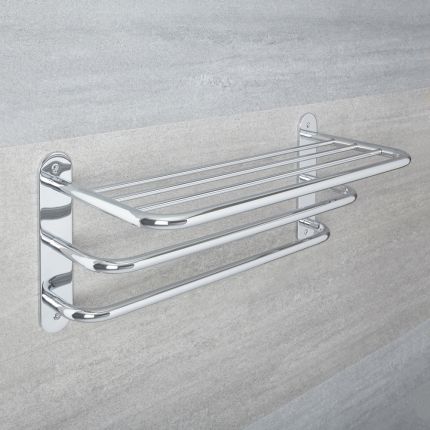 Milano Mirage - Modern 3 Tier Towel Rack - Chrome