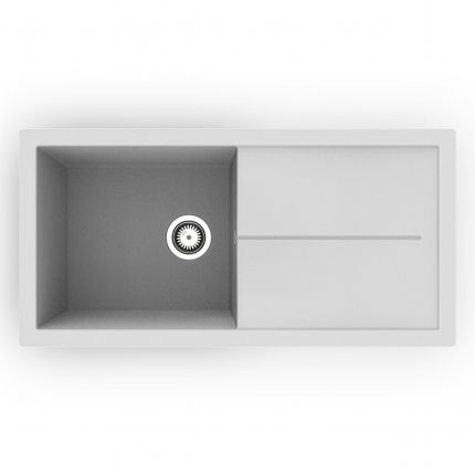 Rocklite Milton - Single Bowl Composite Kitchen Sink with Reversible Drainer - Choice of Finish
