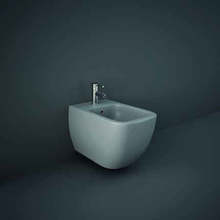 RAK Feeling - Matt Grey Square Wall Hung Bidet
