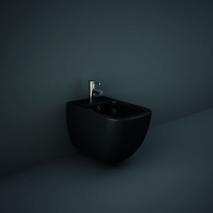 RAK Feeling - Matt Black Square Wall Hung Bidet