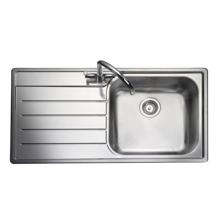 Rangemaster Oakland - Single Bowl Stainless Steel Kitchen Sink - 985mm x 508mm - Choice of Hand