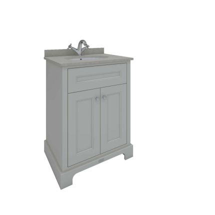 RAK Washington - 620mm Traditional Vanity Unit with Basin and Grey Countertop - Choice of Finish and Tap-Holes