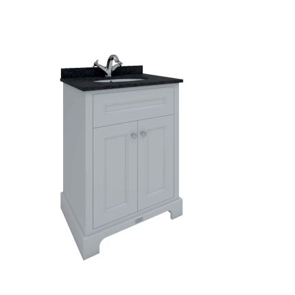 RAK Washington - 620mm Traditional Vanity Unit with Basin and Black Countertop - Choice of Finish and Tap-Holes