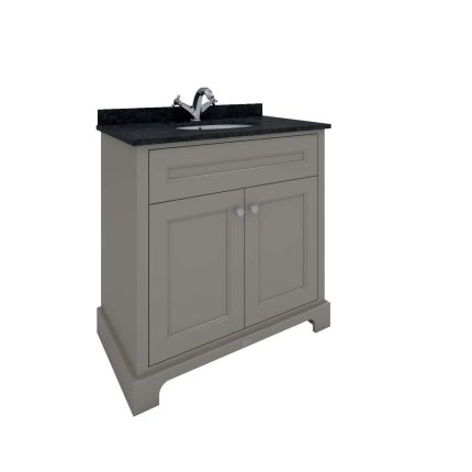 RAK Washington - 820mm Traditional Vanity Unit with Basin and Black Countertop - Choice of Finish and Tap-Holes