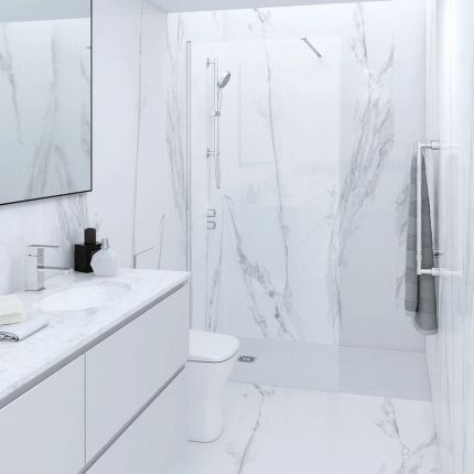 RAK Feeling - Walk-In Shower Enclosure with Matt White Tray - Choice of Sizes