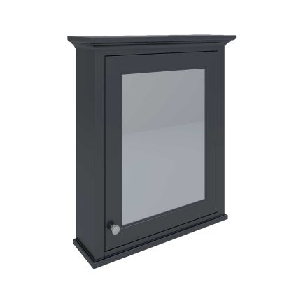 RAK Washington - Black Bathroom Mirrored Cabinet - 650mm x 750mm