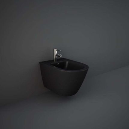 RAK Feeling - Matt Black Modern Wall Hung Bidet