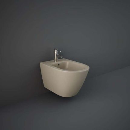 RAK Feeling - Matt Cappuccino Modern Wall Hung Bidet