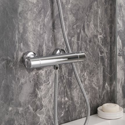 Milano Elsie - Modern Round Thermostatic Bar Shower Valve - Choice of Finish