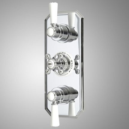 Milano Elizabeth - Traditional Concealed Thermostatic Triple Diverter Shower Valve - Choice of Finish