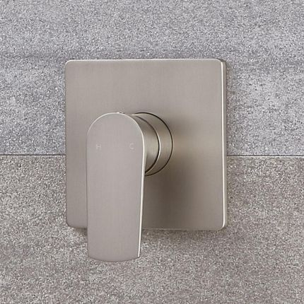 Milano Hunston - Modern Manual Shower Valve - One Outlet - Brushed Nickel