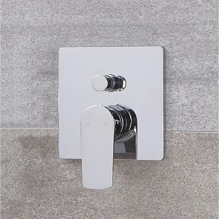 Milano Hunston - Modern Manual Shower Valve - Two Outlets - Chrome