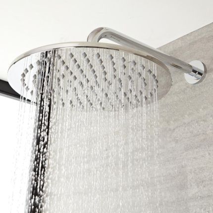 Milano Mirage - Modern Round 200mm Stainless Steel Shower Head - Chrome