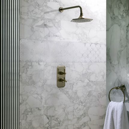 Milano Earlham - Art Deco Thermostatic Shower with Shower Head (1 Outlet) - Choice of Finish