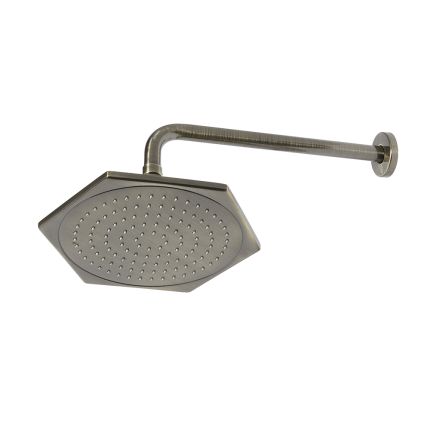 Milano Earlham - Art Deco Shower Head and Wall Mounted Arm - Choice of Finish