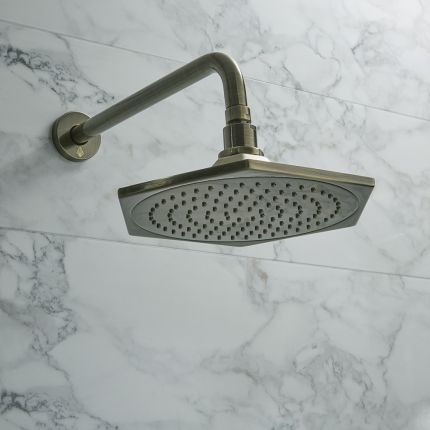 Milano Earlham - Art Deco Shower Head and Wall Mounted Arm - Choice of Finish