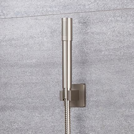Milano Ashurst - Modern Pencil Brass Hand Shower - Brushed Nickel