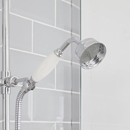 Milano Elizabeth - Traditional Brass Hand Shower - Chrome/White