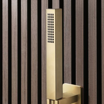 Milano Lyra - Minimalist Square ABS Hand Shower - Brushed Brass