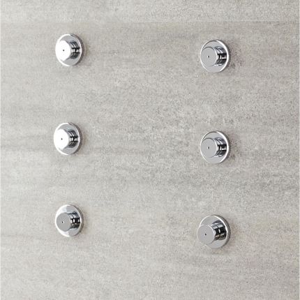 Milano Mirage - Modern Front Fix Pack of 6 Fine Mist Body Jets - Chrome