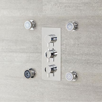 Milano Mirage - Modern Front Fix Pack of 4 Round Body Jets - Chrome