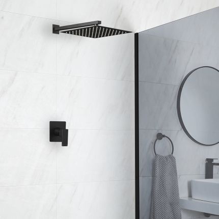 Milano Preto - Black Shower with Shower Head (1 Outlet)
