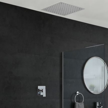 Milano Arvo - Chrome Shower with Recessed Shower Head (1 Outlet)