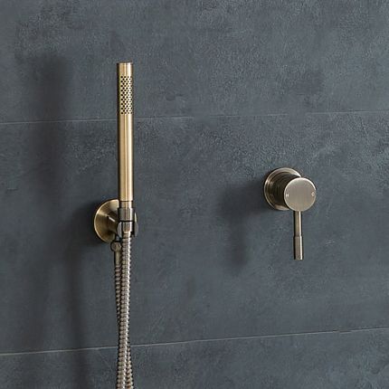 Milano Clarus - Manual Shower Valve with Hand Shower - Aged Gold (1 Outlet)
