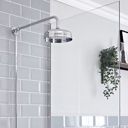 Milano Elizabeth - Traditional Rigid Riser with Shower Head - Chrome
