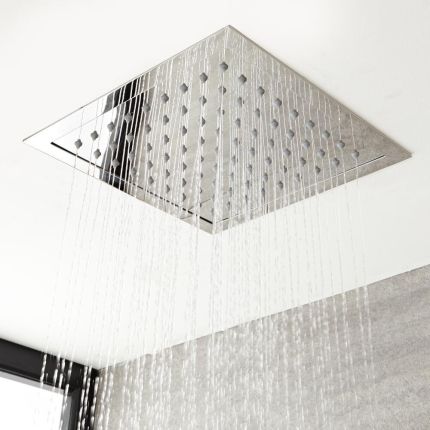 Milano - Modern 280mm Square Recessed Shower Head - Choice of Finish