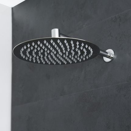 Milano Mirage - 200mm Round Ultra Thin Fixed Shower Head - Chrome