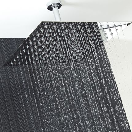 Milano Arvo - 400mm Square Ultra Thin Fixed Shower Head - Chrome