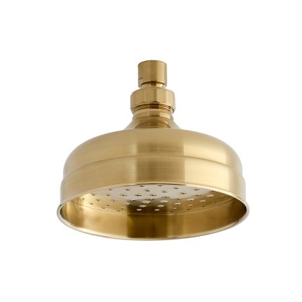 Milano Elizabeth - 155mm Traditional Apron Shower Head - Brushed Brass