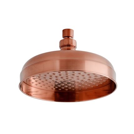 Milano Elizabeth - 205mm Traditional Apron Shower Head - Brushed Copper