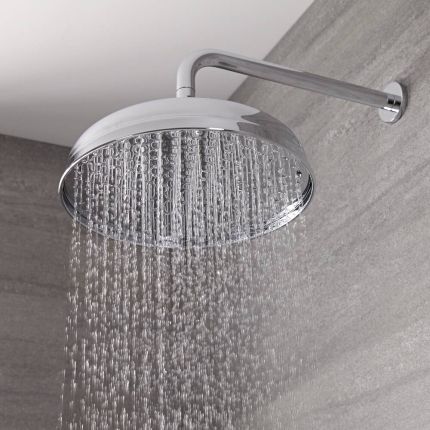 Milano Elizabeth - 300mm Traditional Apron Shower Head - Chrome