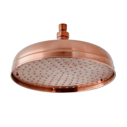 Milano Elizabeth - 300mm Traditional Apron Shower Head - Brushed Copper