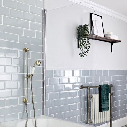 Milano Elizabeth - Traditional Riser Rail Kit with Hand Shower and Integrated Elbow - Brushed Gold