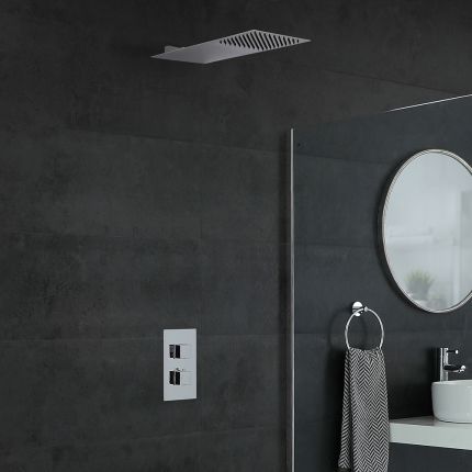Milano Arvo - Chrome Thermostatic Shower with Slim Shower Head (1 Outlet)
