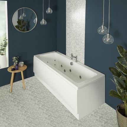 Milano Elswick - Whirlpool Double Ended Spa Bath - Choice of Jets, Sizes and Panels