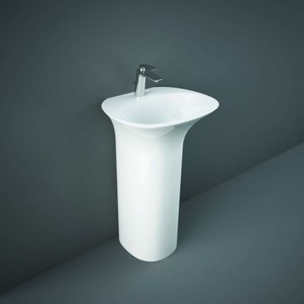 RAK Sensation - Gloss White Modern Freestanding Basin - 550mm x 460mm (1 Tap-Hole)